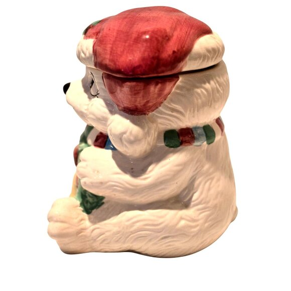 Vintage Santa Bear Cookie Jar 1970s Christmas - Picture 4 of 6